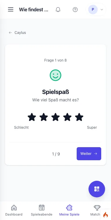 Rating assistant on a phone with stars