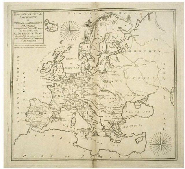 Royal Geographical Amusement or the Safe and Expeditious Traveller Through all the Parts of Europe by Sea and by Land