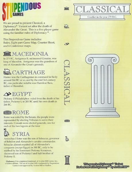 Diplomacy: Classical Variant